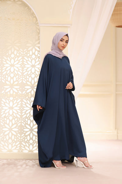 Classic Butterfly Abaya In Cadet Blue