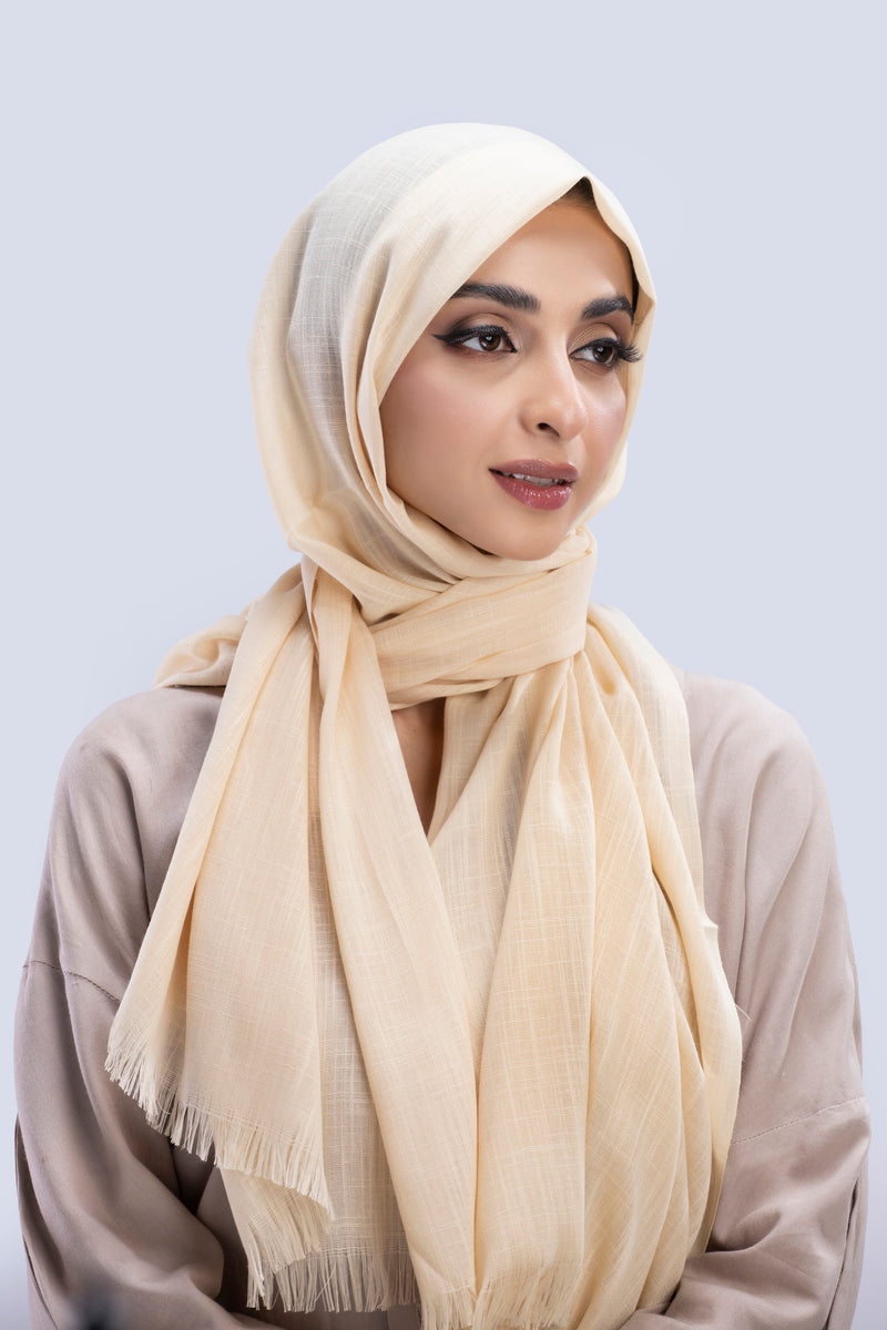 Turkish Viscose Cream Hijab Heaven Co