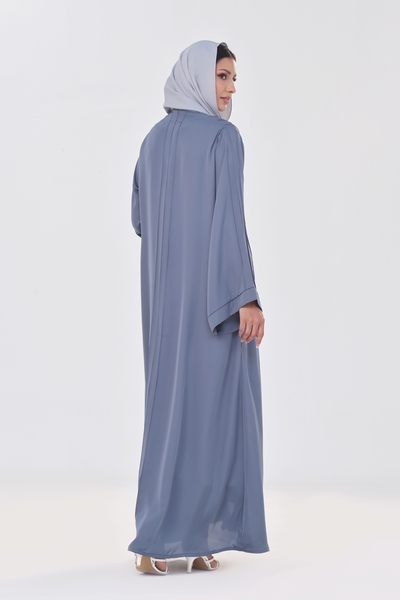 Ultimate Basic Abaya With Pockets - French Blue