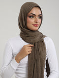 Easy Crinkle Hijab - Deep Chestnut