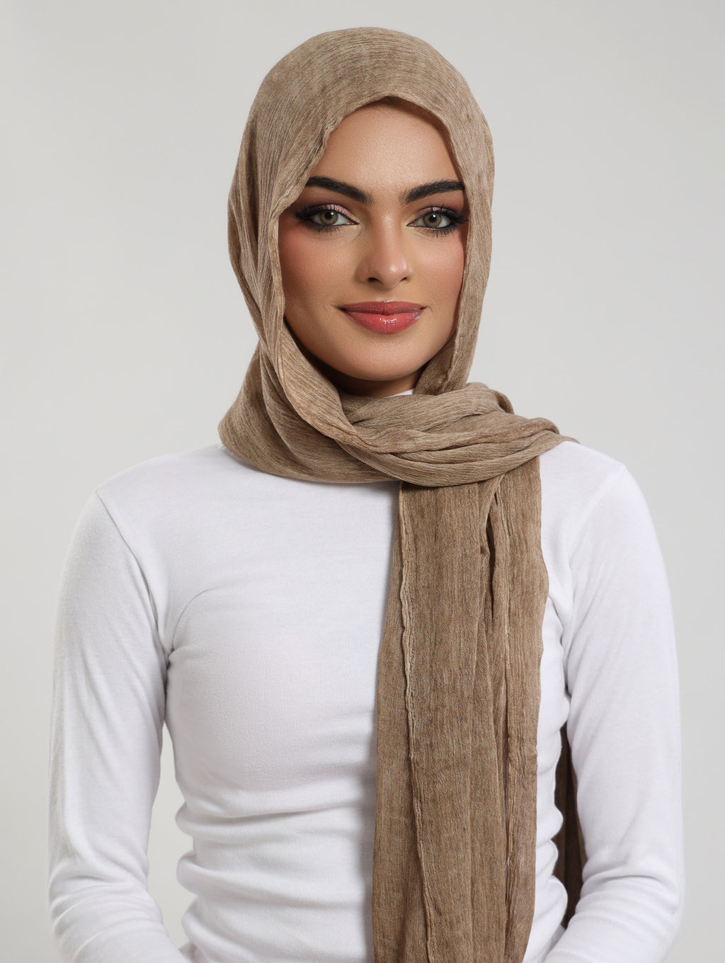 Easy Crinkle Hijab - Walnut