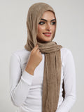 Easy Crinkle Hijab - Walnut