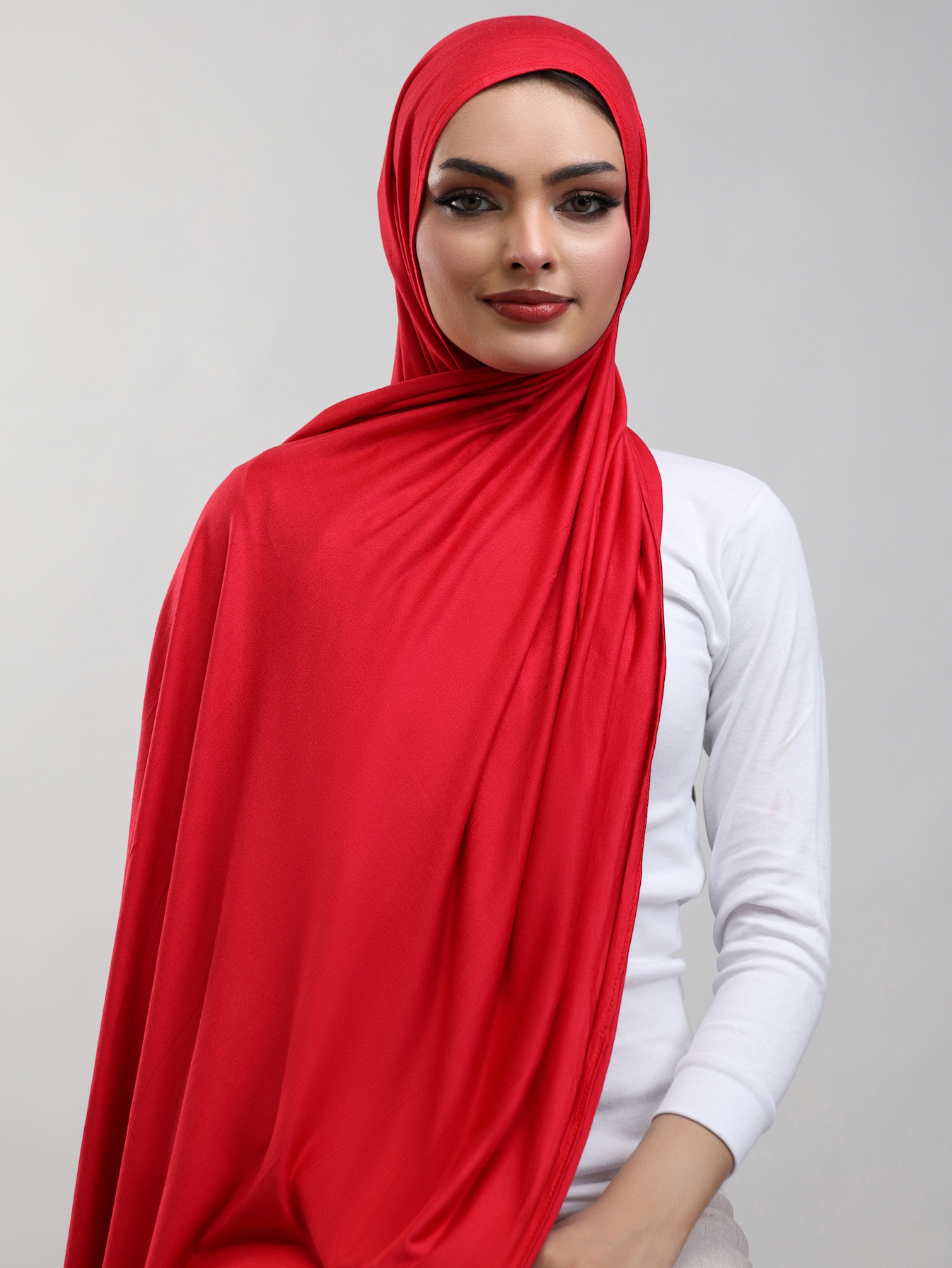 Bamboo Jersey Hijab - Cherry