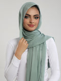 Airy Bamboo Lawn Hijab - Seafoam