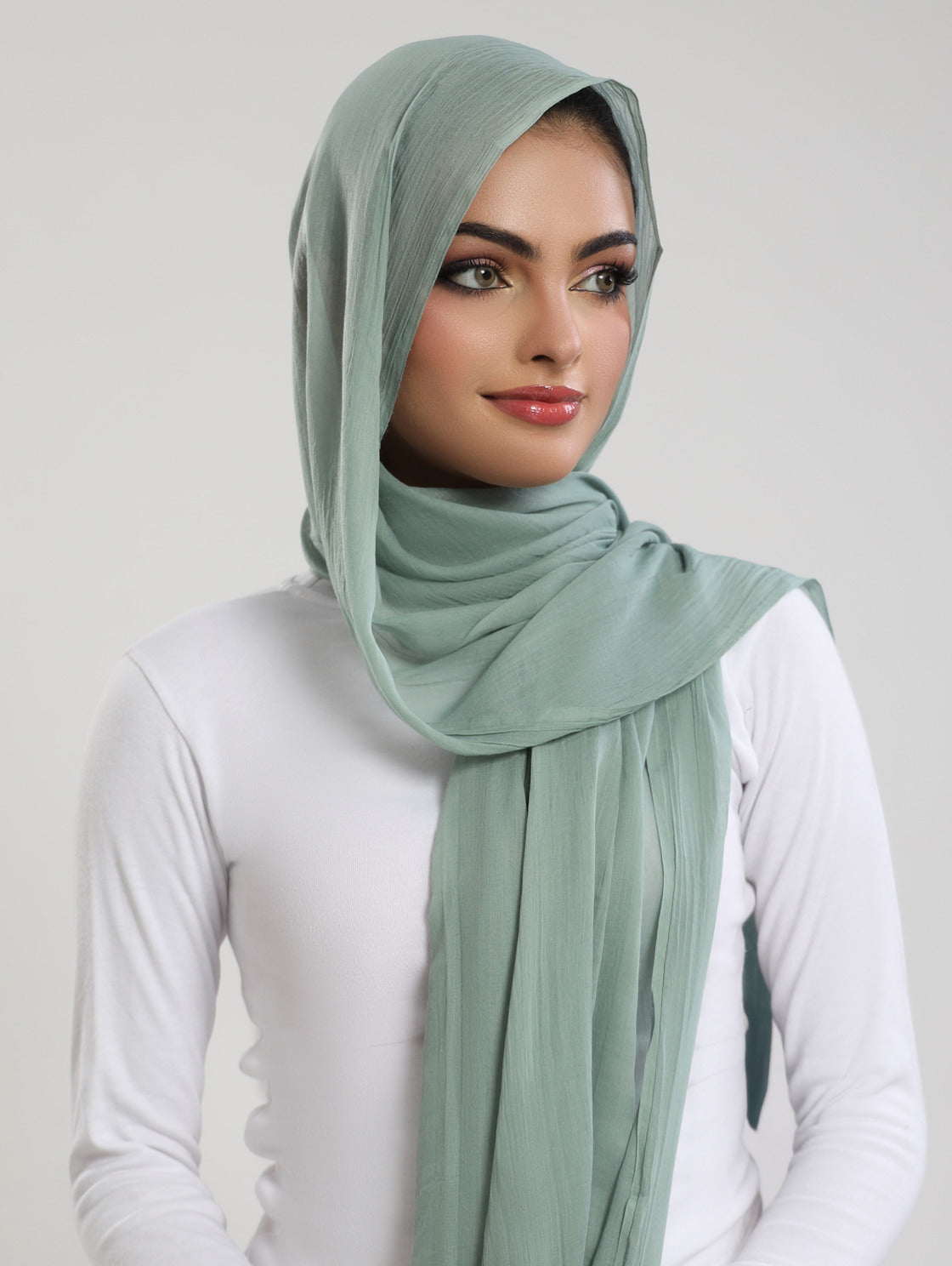 Airy Bamboo Lawn Hijab - Seafoam