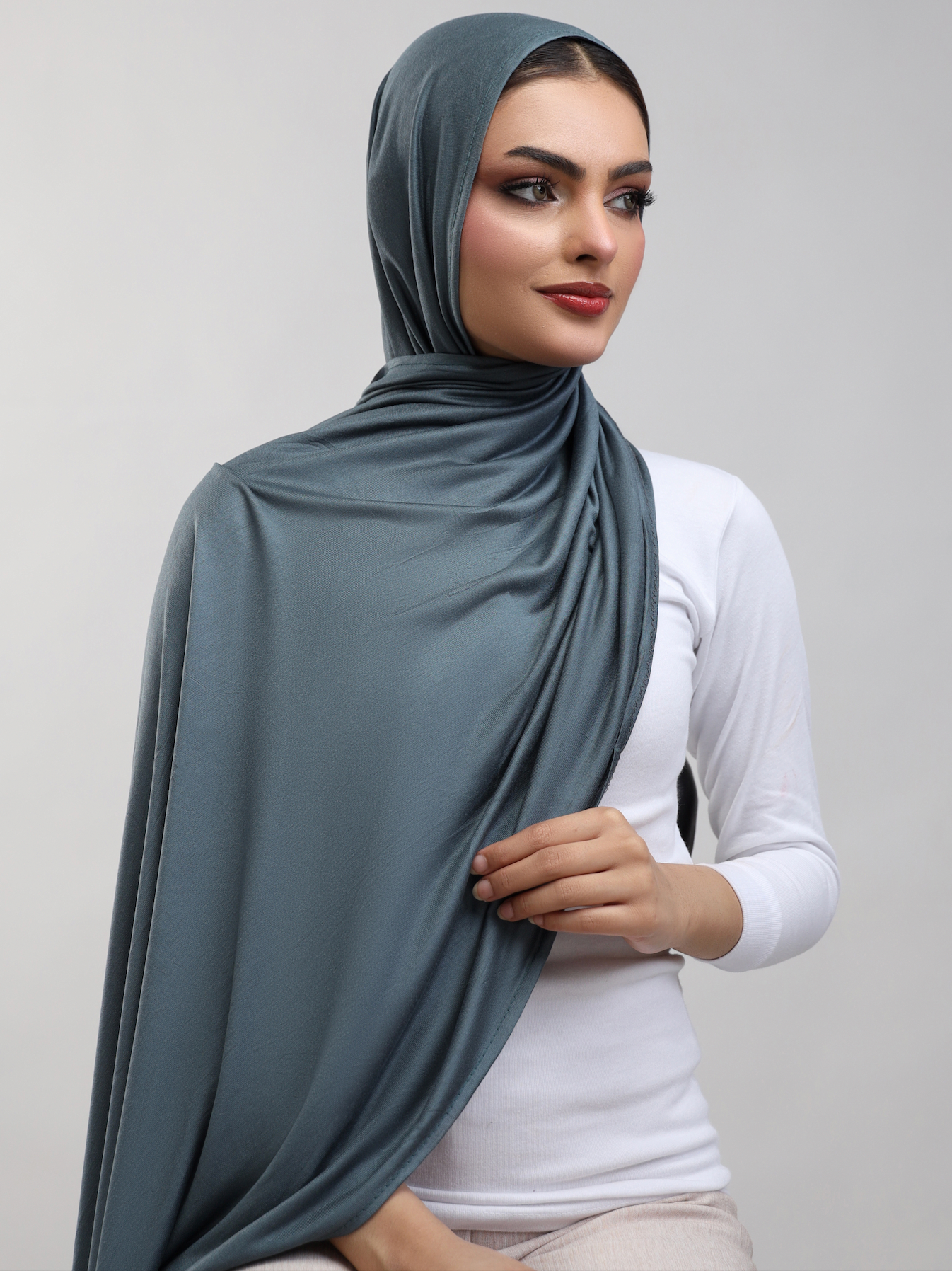 Bamboo Jersey Hijab - Angel Dust