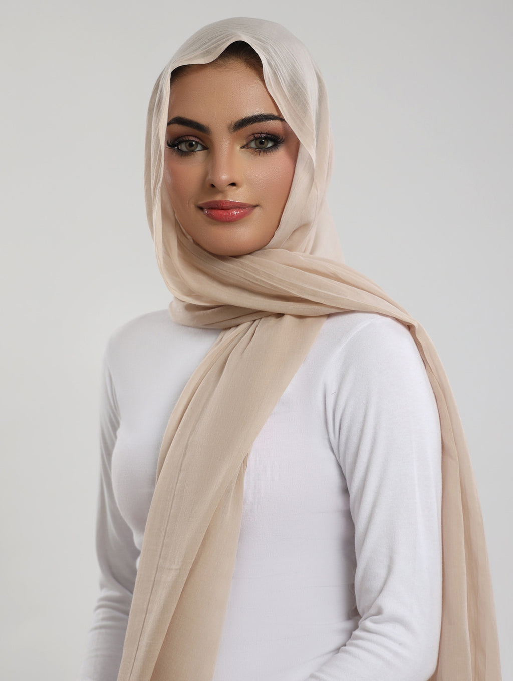 Airy Bamboo Lawn Hijab - Coconut Creme