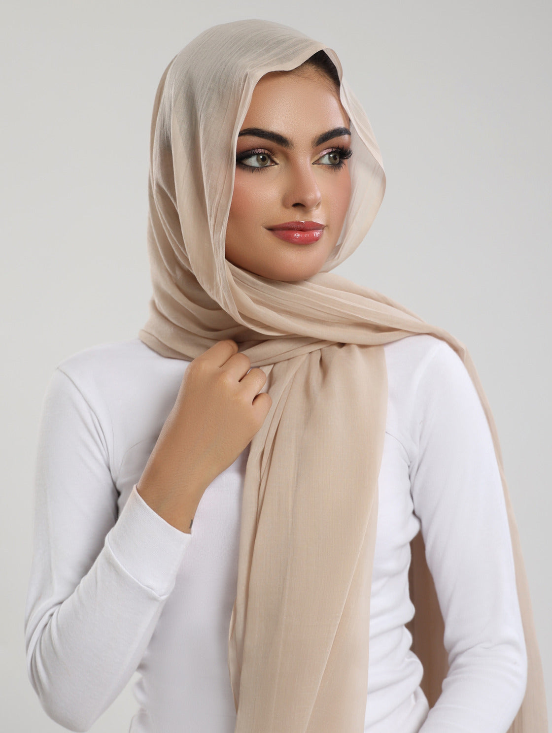 Airy Bamboo Lawn Hijab - Coconut Creme