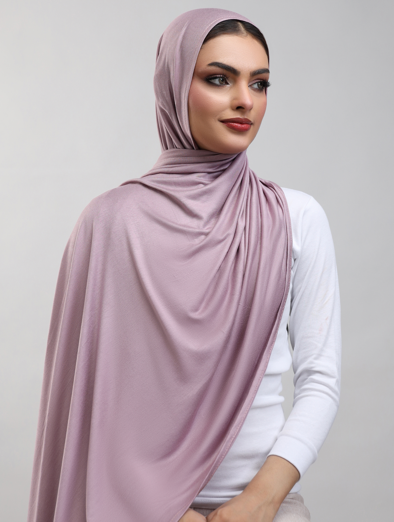 Bamboo Jersey Hijab - Dusty Lilac