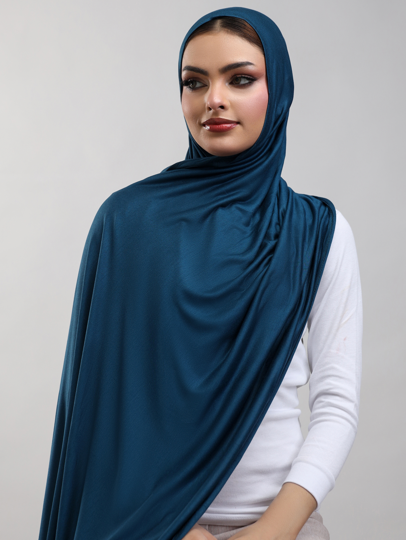 Bamboo Jersey Hijab - Deep Teal