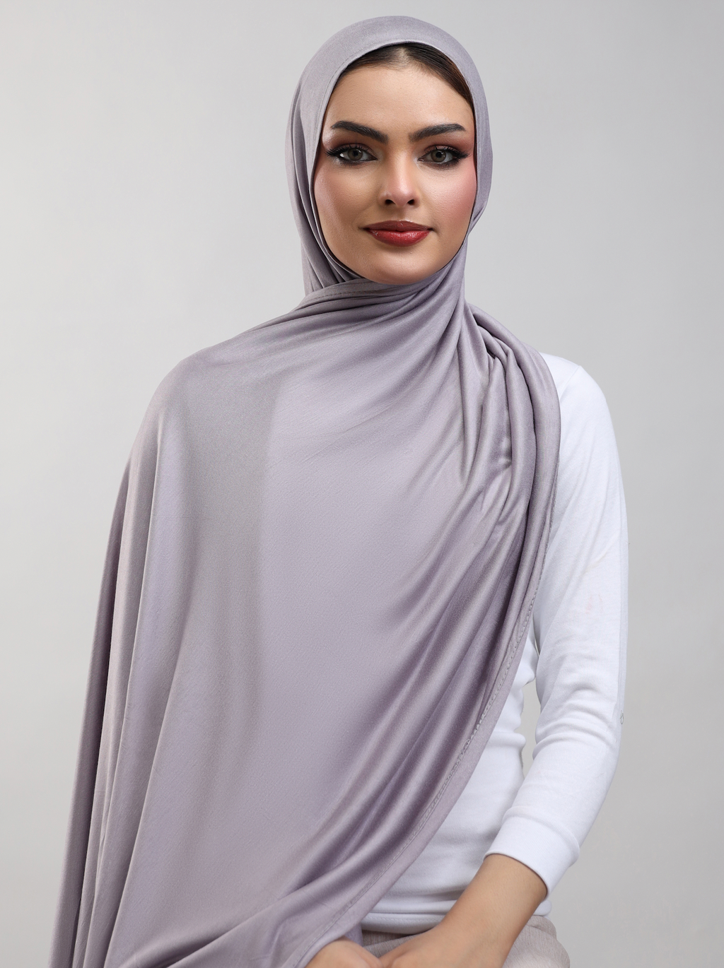 Bamboo Jersey Hijab - Dove Grey