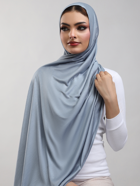 Bamboo Jersey Hijab - Mystic Silver Grey
