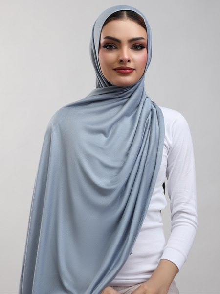 Bamboo Jersey Hijab - Mystic Silver Grey