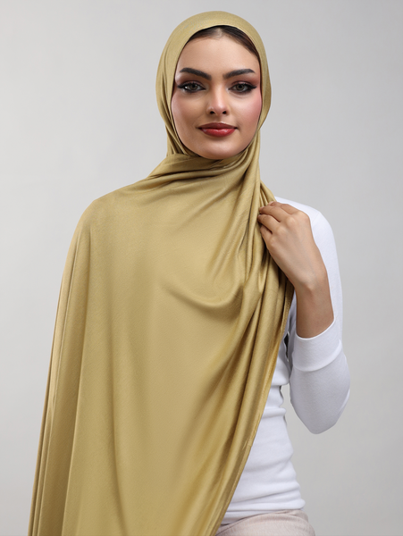 Bamboo Jersey Hijab - Toasted Corn