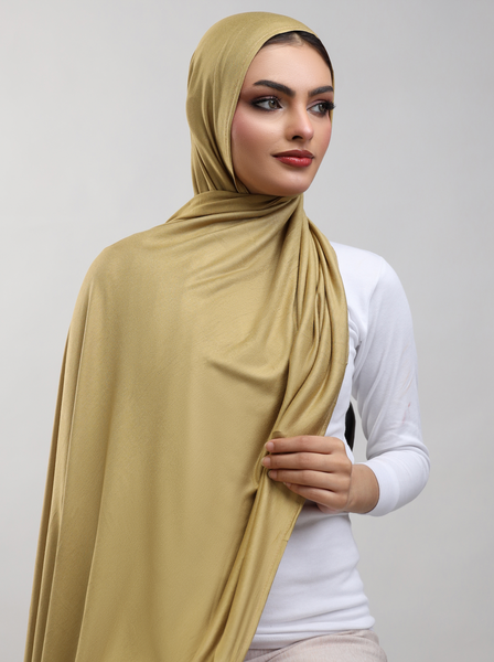 Bamboo Jersey Hijab - Toasted Corn