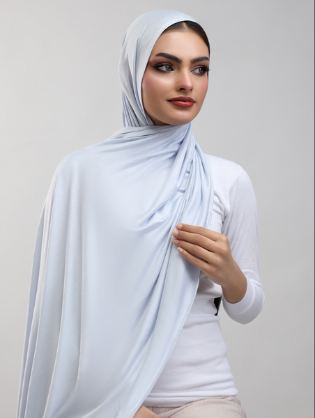 Bamboo Jersey Hijab - Iceberg