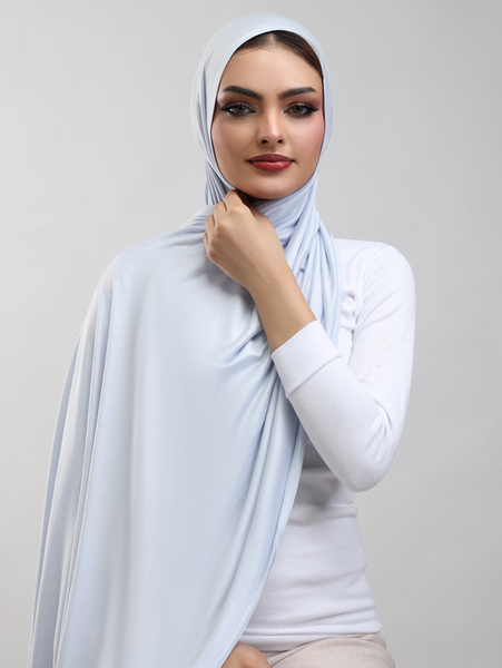 Bamboo Jersey Hijab - Iceberg