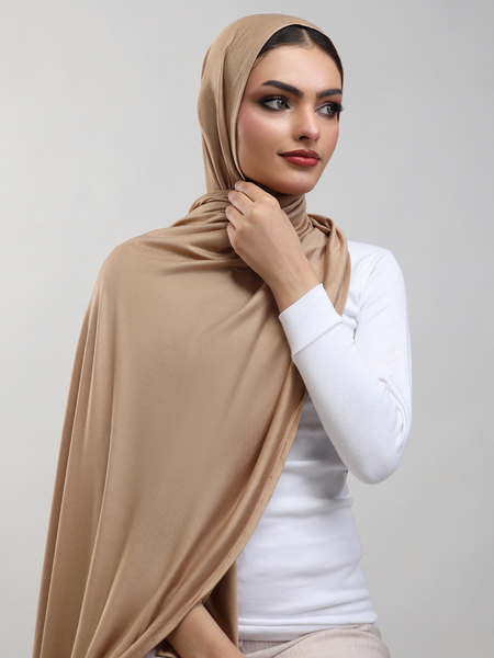 Bamboo Jersey Hijab - Classic Beige