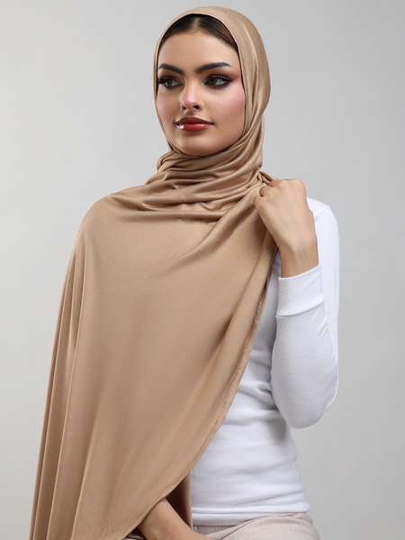 Bamboo Jersey Hijab - Classic Beige