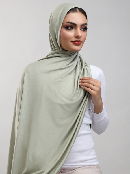 Bamboo Jersey Hijab - Pista Crème