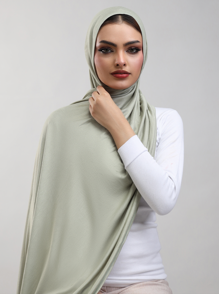 Bamboo Jersey Hijab - Pista Crème