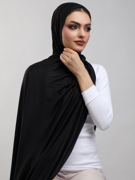 Bamboo Jersey Hijab - Black