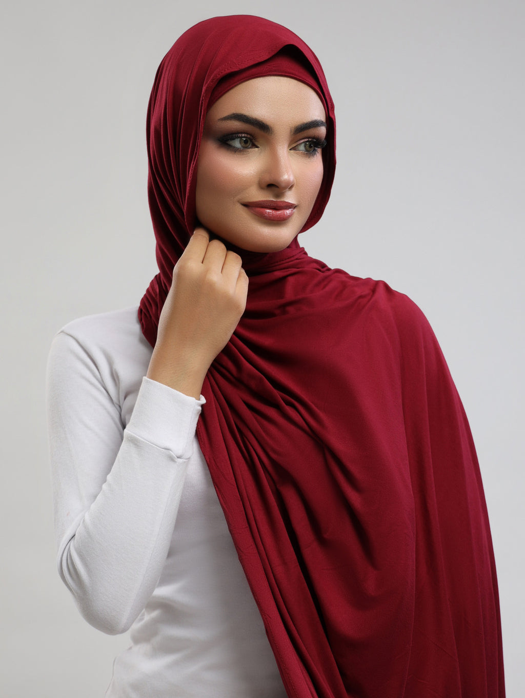 Bamboo Jersey Hijab & Cap Set - 8