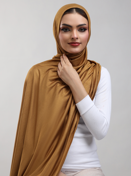 Bamboo Jersey Hijab - Caramel