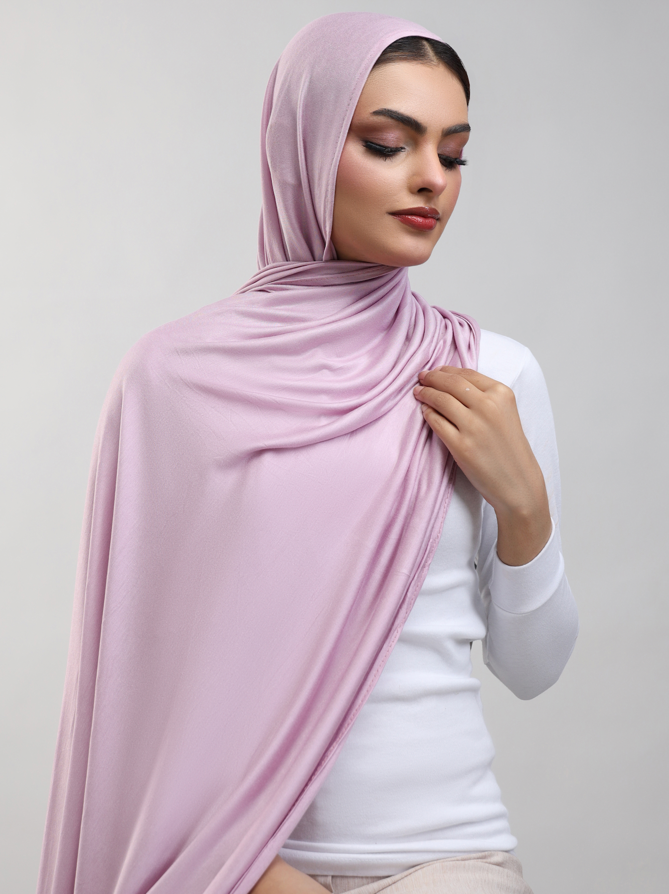 Bamboo Jersey Hijab - Lavender