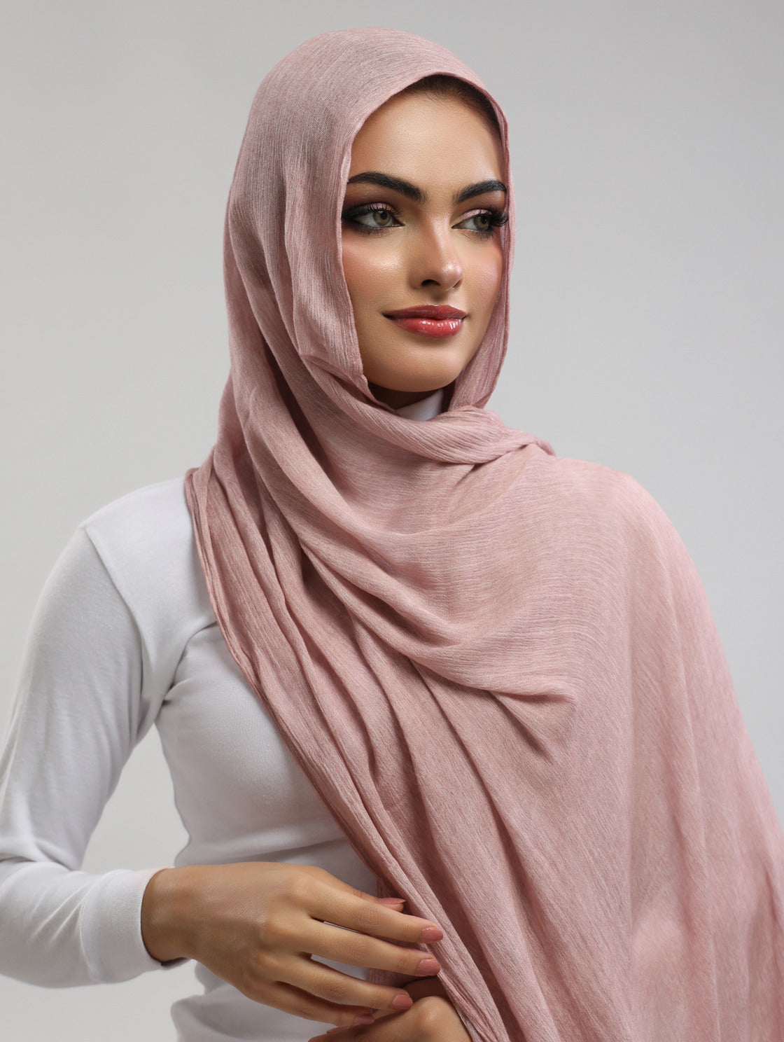 Easy Crinkle Hijab - Blush Nude