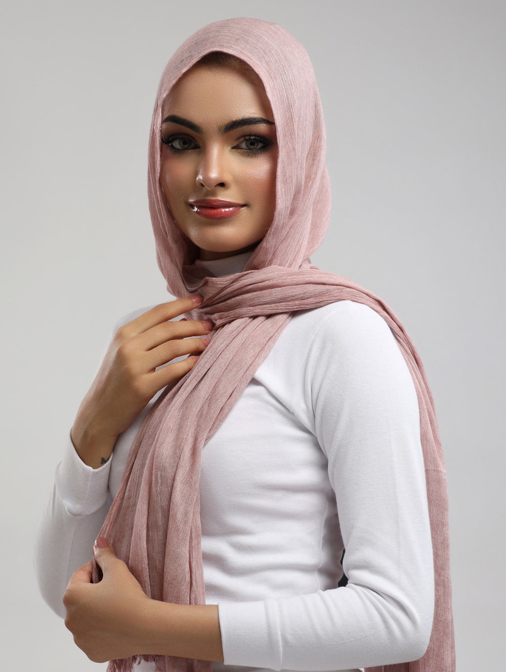 Easy Crinkle Hijab - Blush Nude