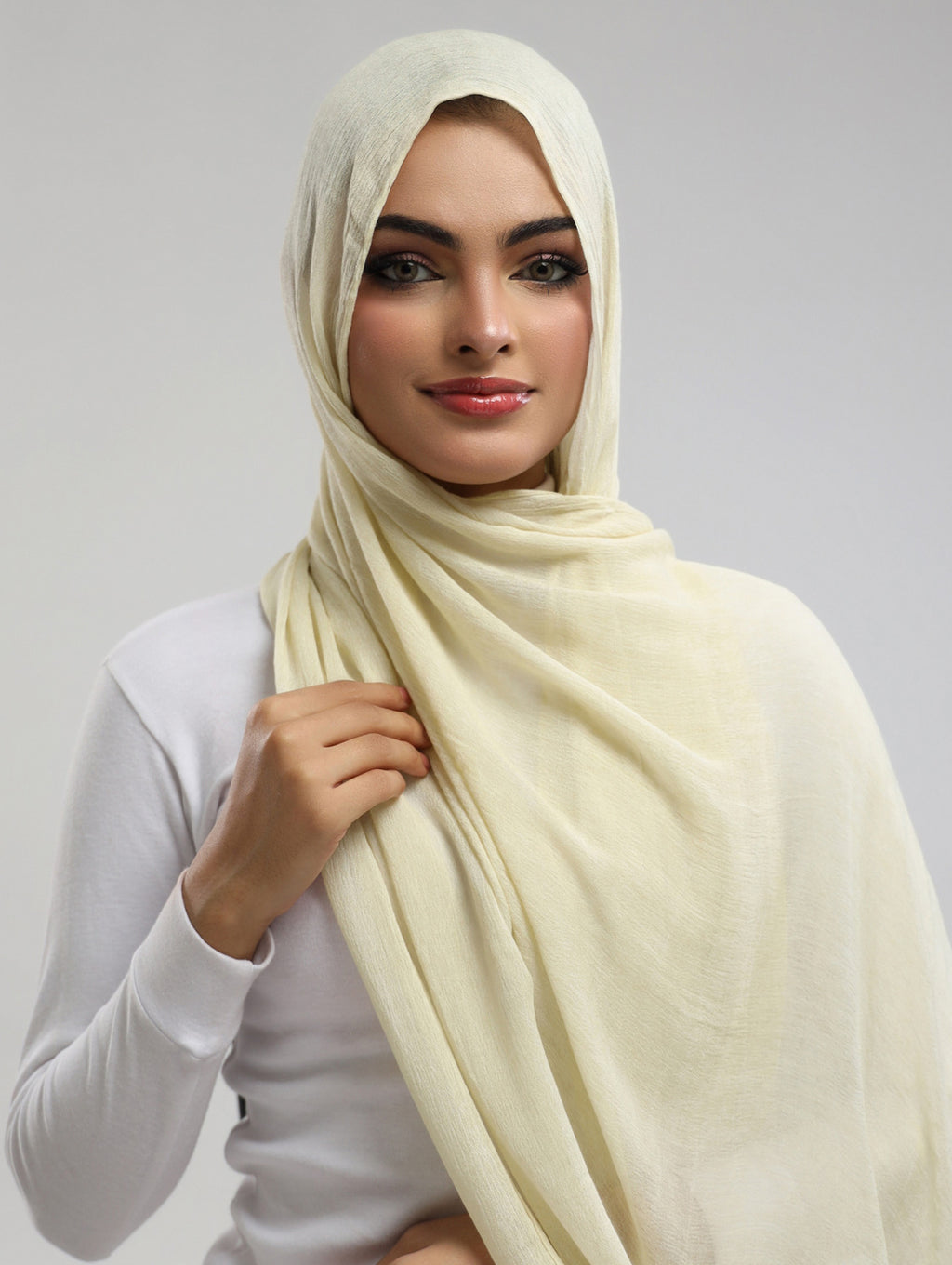 Easy Crinkle Hijab - Butter Yellow