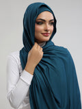 Bamboo Jersey Hijab & Cap Set - Deep Teal