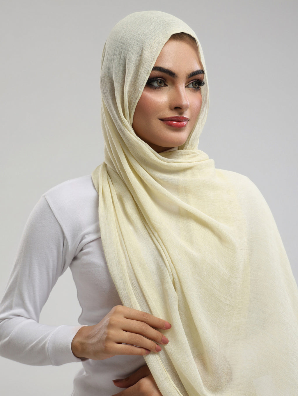 Easy Crinkle Hijab - Butter Yellow