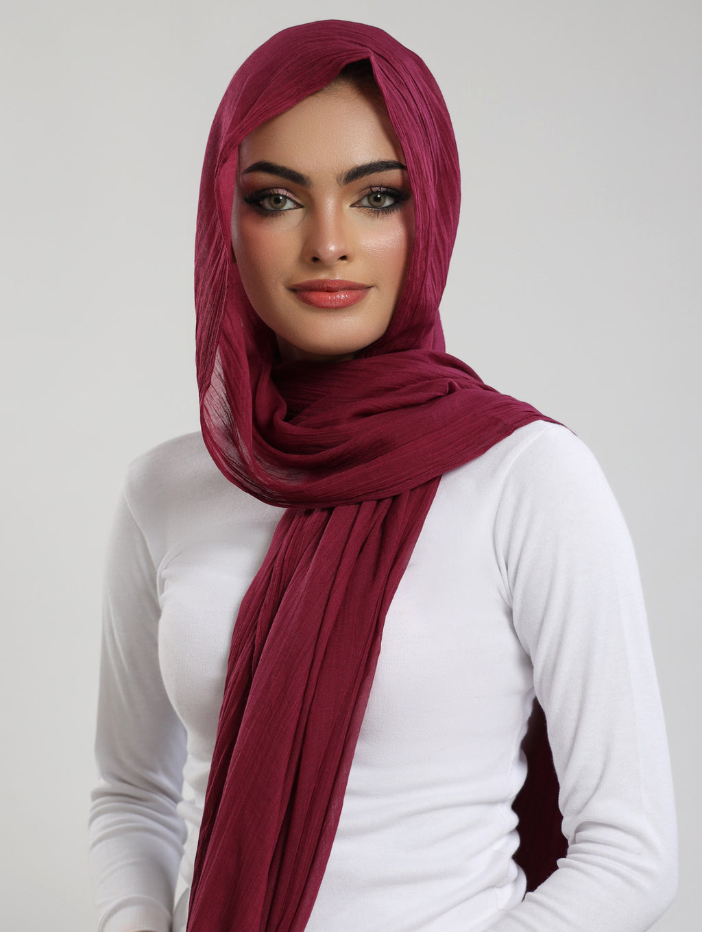 Airy Bamboo Lawn Hijab - Burgundy
