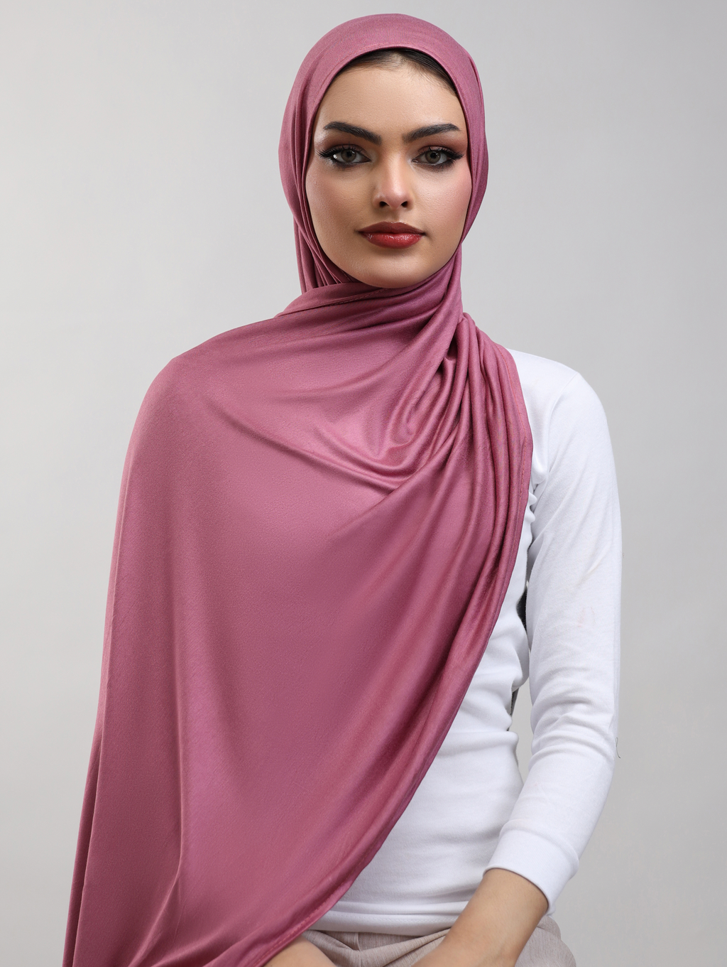 Bamboo Jersey Hijab - Petal Pink