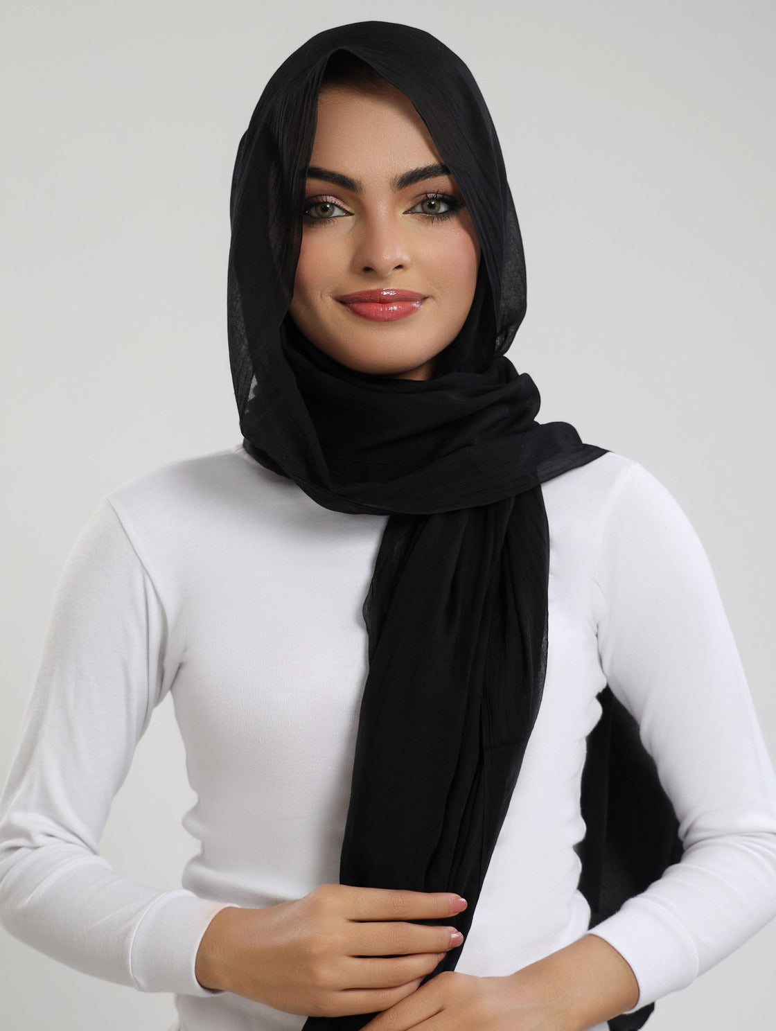 Bamboo Lawn Hijab - Black