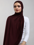 Bamboo Jersey Hijab - Dark Mahogany