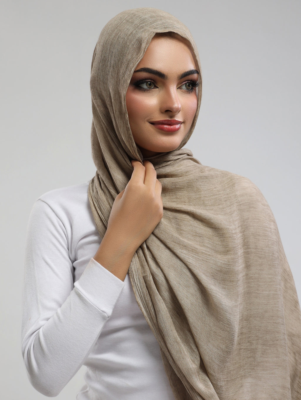 Easy Crinkle Hijab - Mushroom