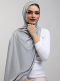 Bamboo Jersey Hijab - Light Grey