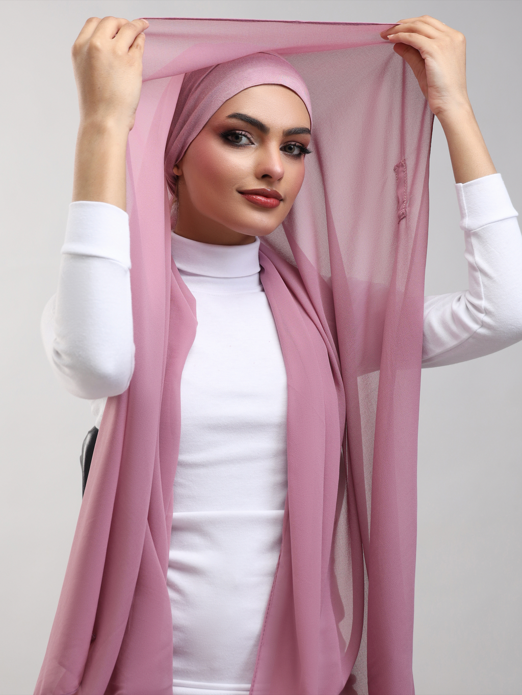Pre-Sewn Attached Magnet Hijab - Blossom