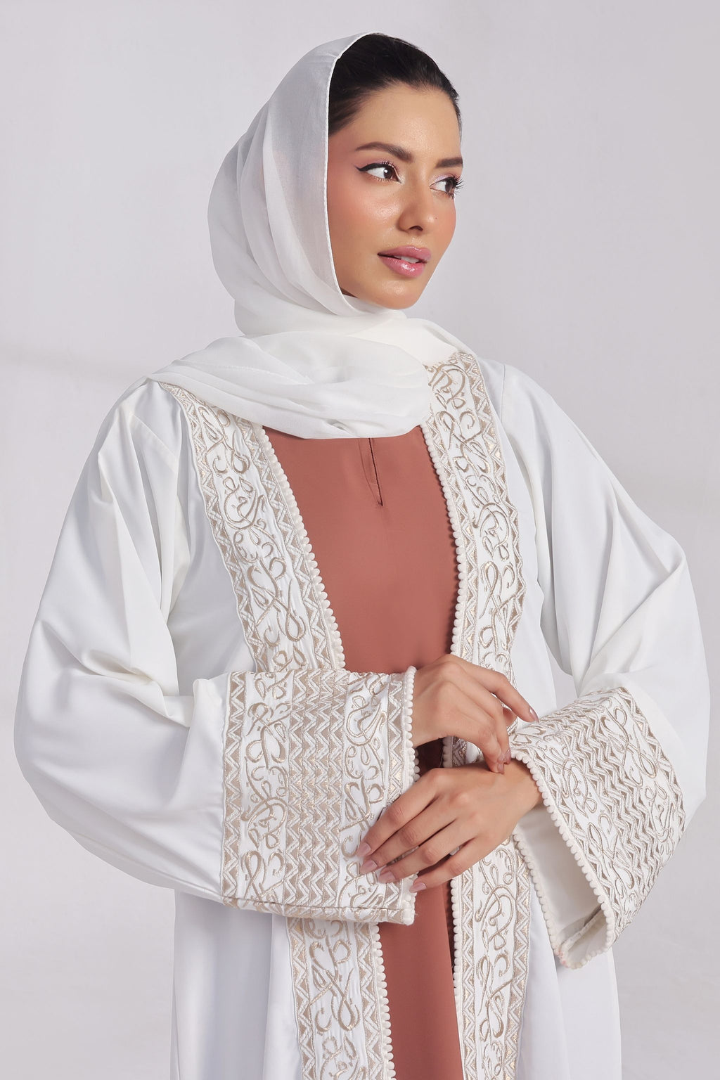 Calligraphic Whisper Kimono Abaya