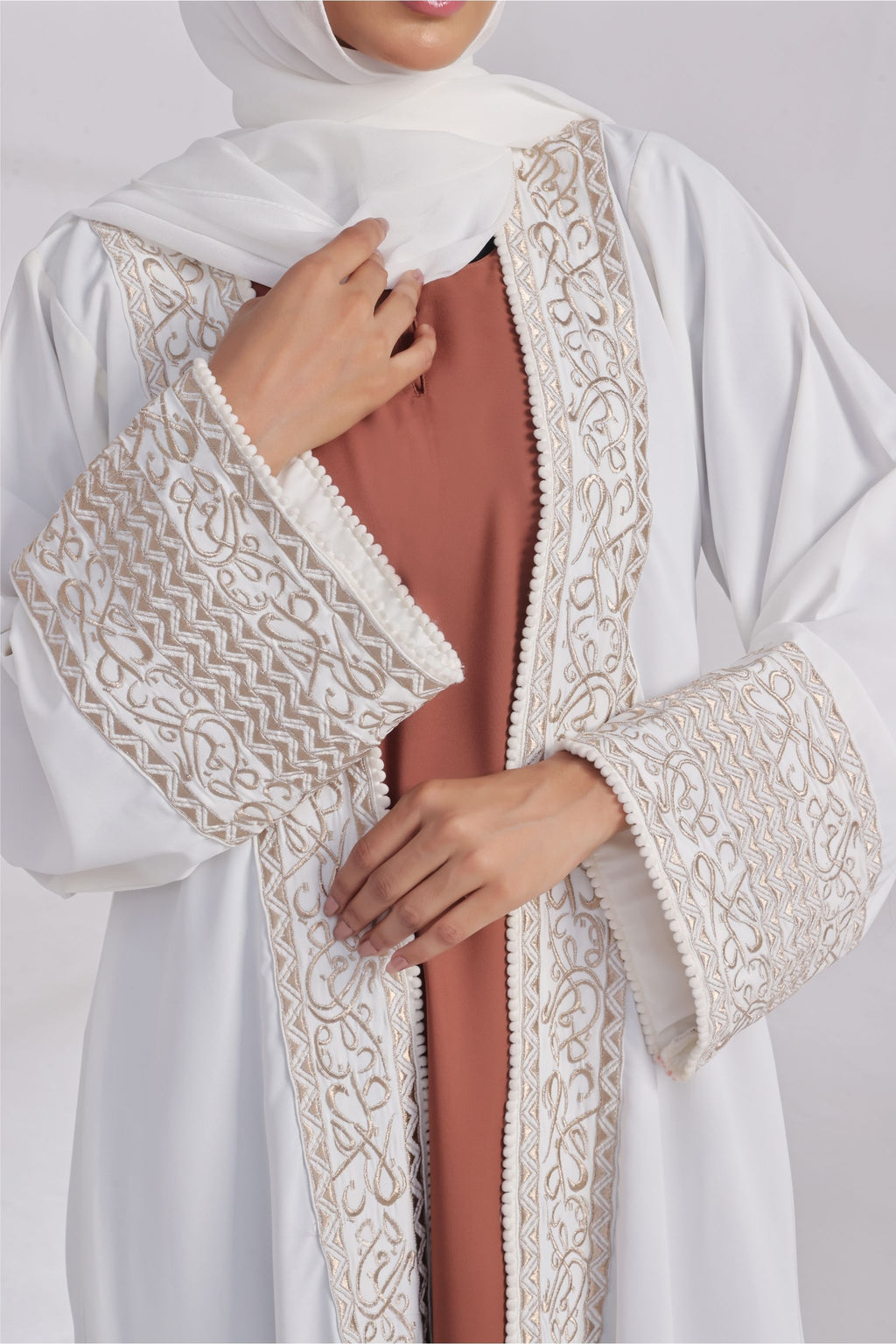 Calligraphic Whisper Kimono Abaya