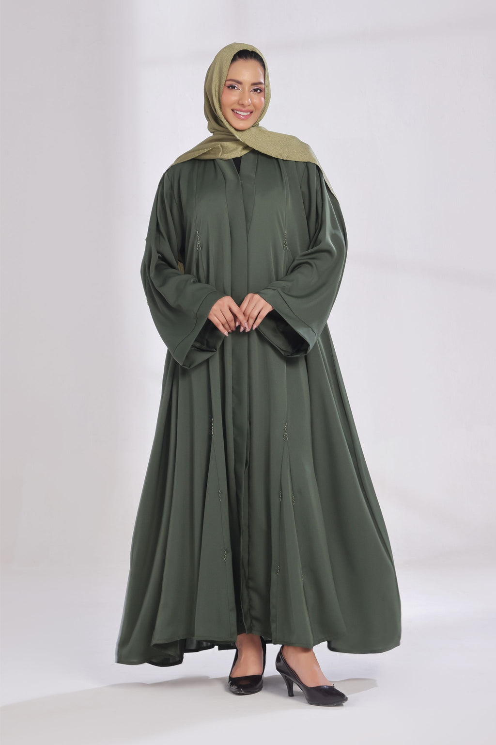 Verdant Flowy Cut Abaya
