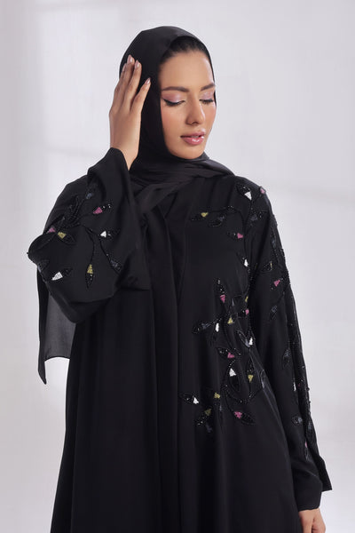 Thread Symphony Onyx Abaya