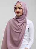 Matching Georgette Hijab & Bamboo Cap Set - Dusky Pink