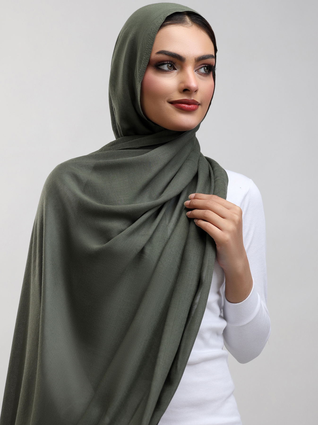 Modal Hijab - Olive Green