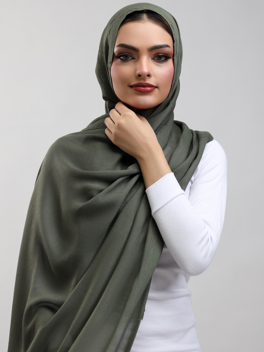 Modal Hijab - Olive Green