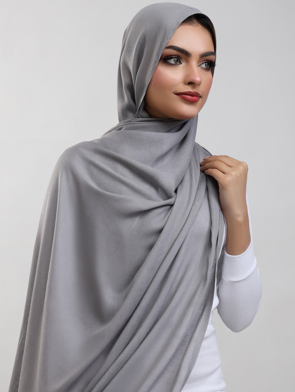 Modal Hijab - Silver Grey