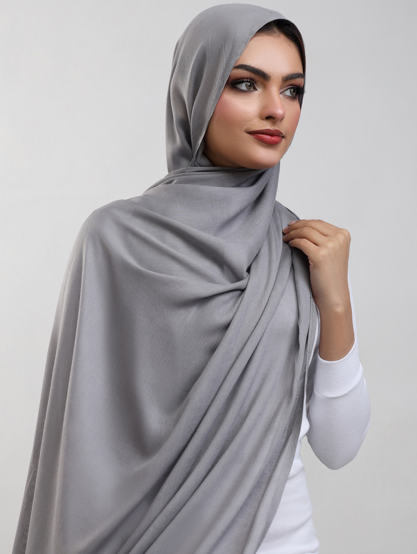 Modal Hijab - Silver Grey